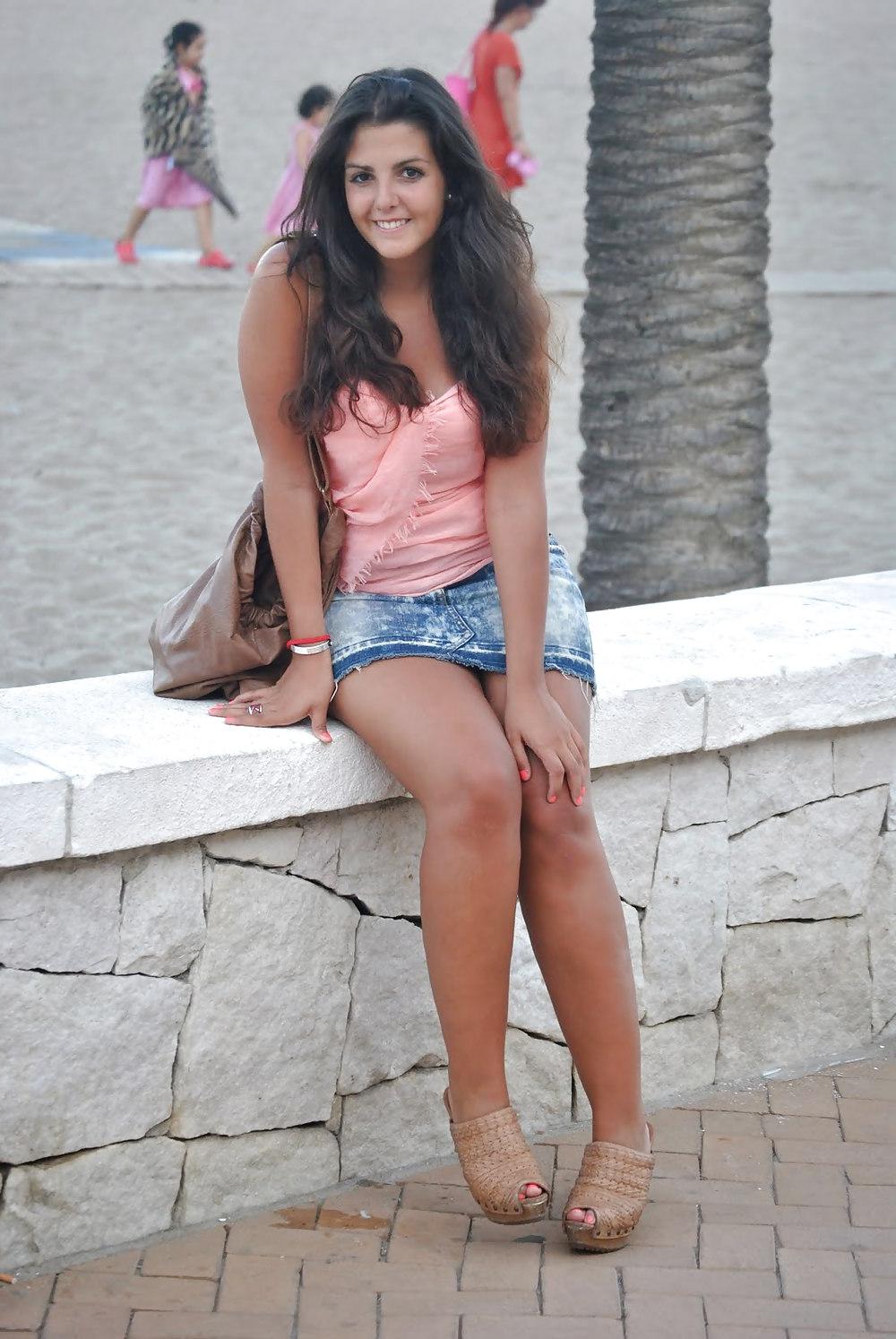 10P Latina Fashion in Denim Skirt 3