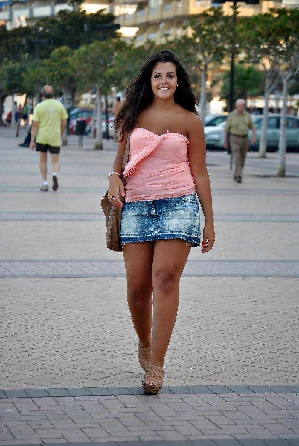 10P Latina Fashion in Denim Skirt 3