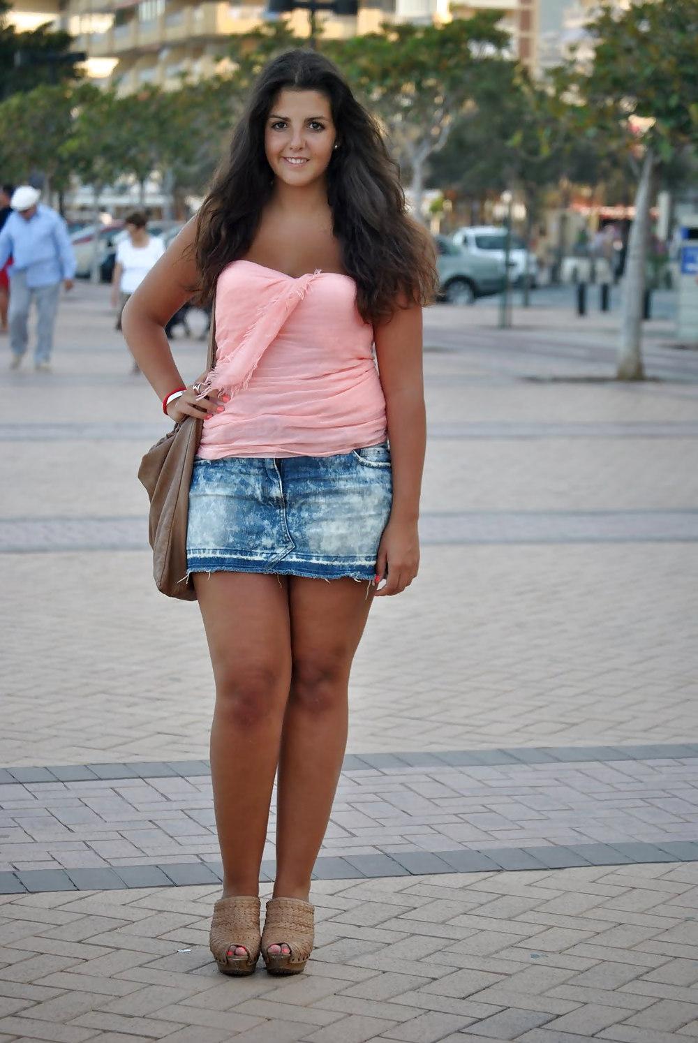 10P Latina Fashion in Denim Skirt 3