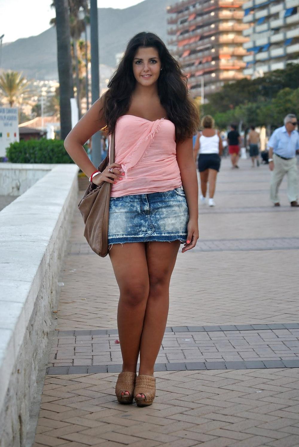10P Latina Fashion in Denim Skirt 3