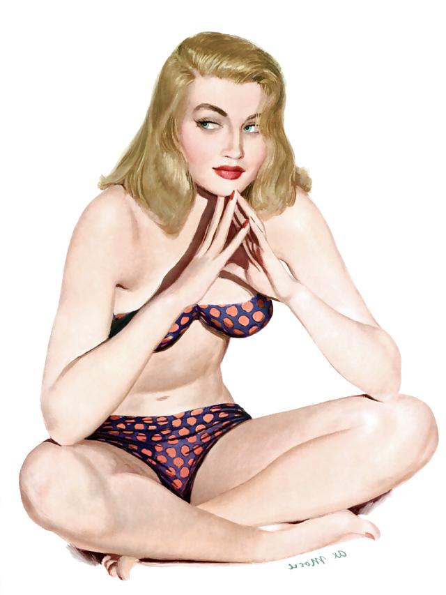 25P Vintage Pin Up Art
