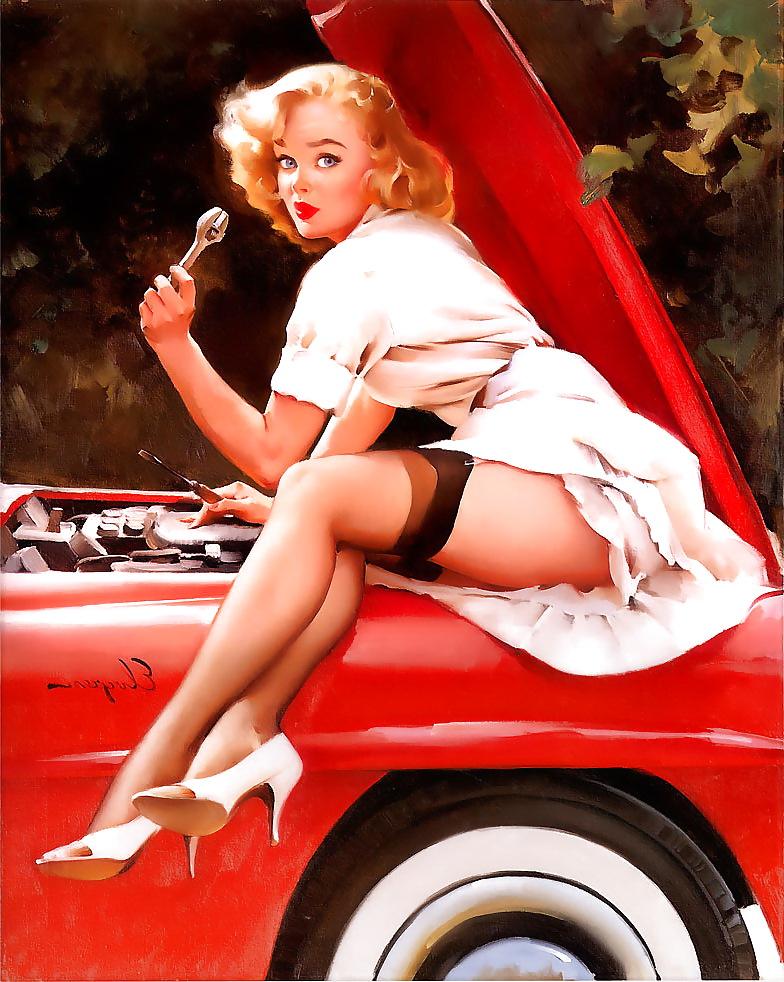 25P Vintage Pin Up Art