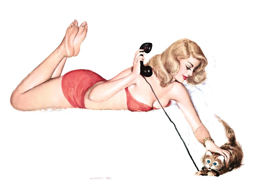 25P Vintage Pin Up Art