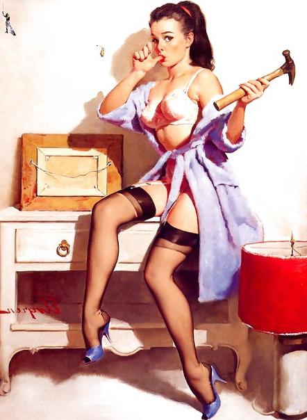 25P Vintage Pin Up Art