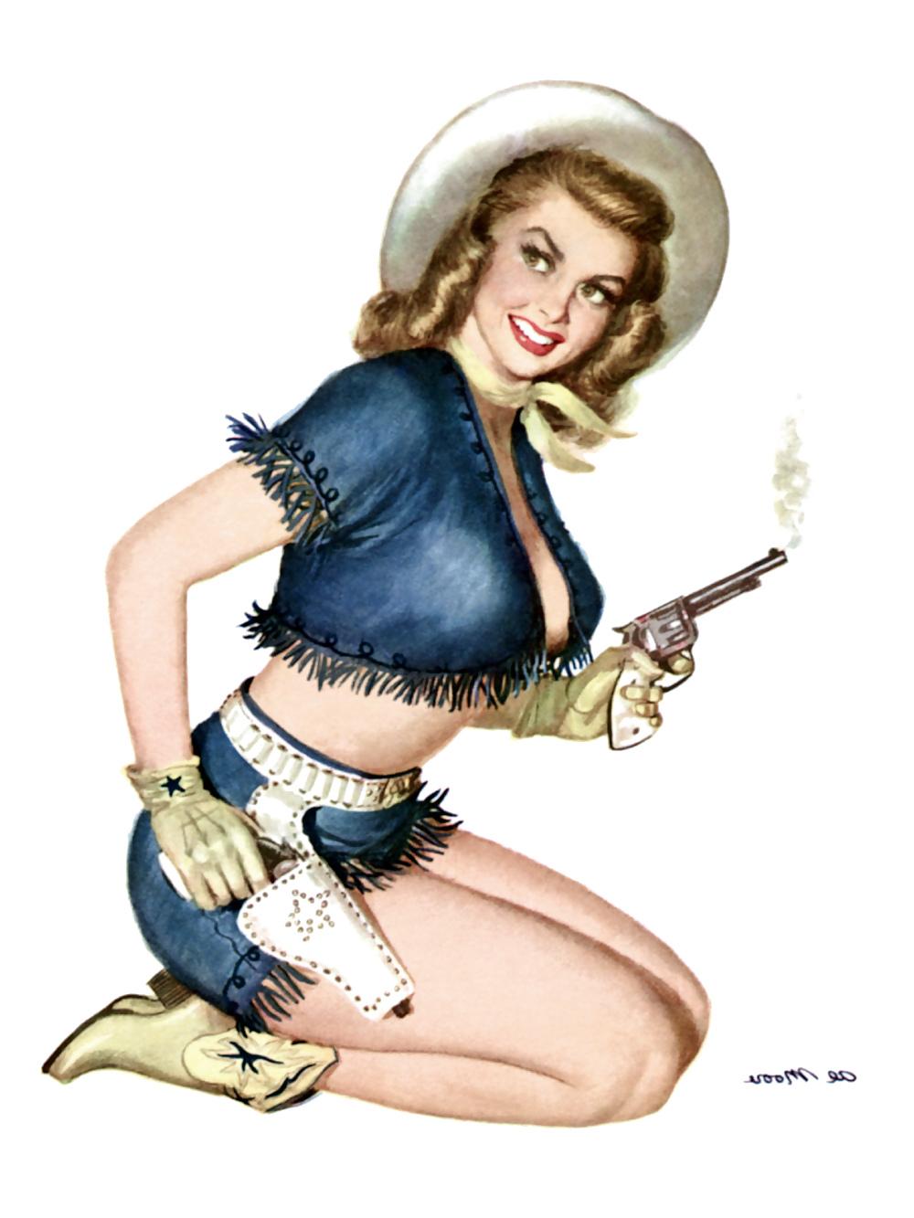 25P Vintage Pin Up Art