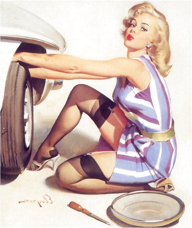 25P Vintage Pin Up Art