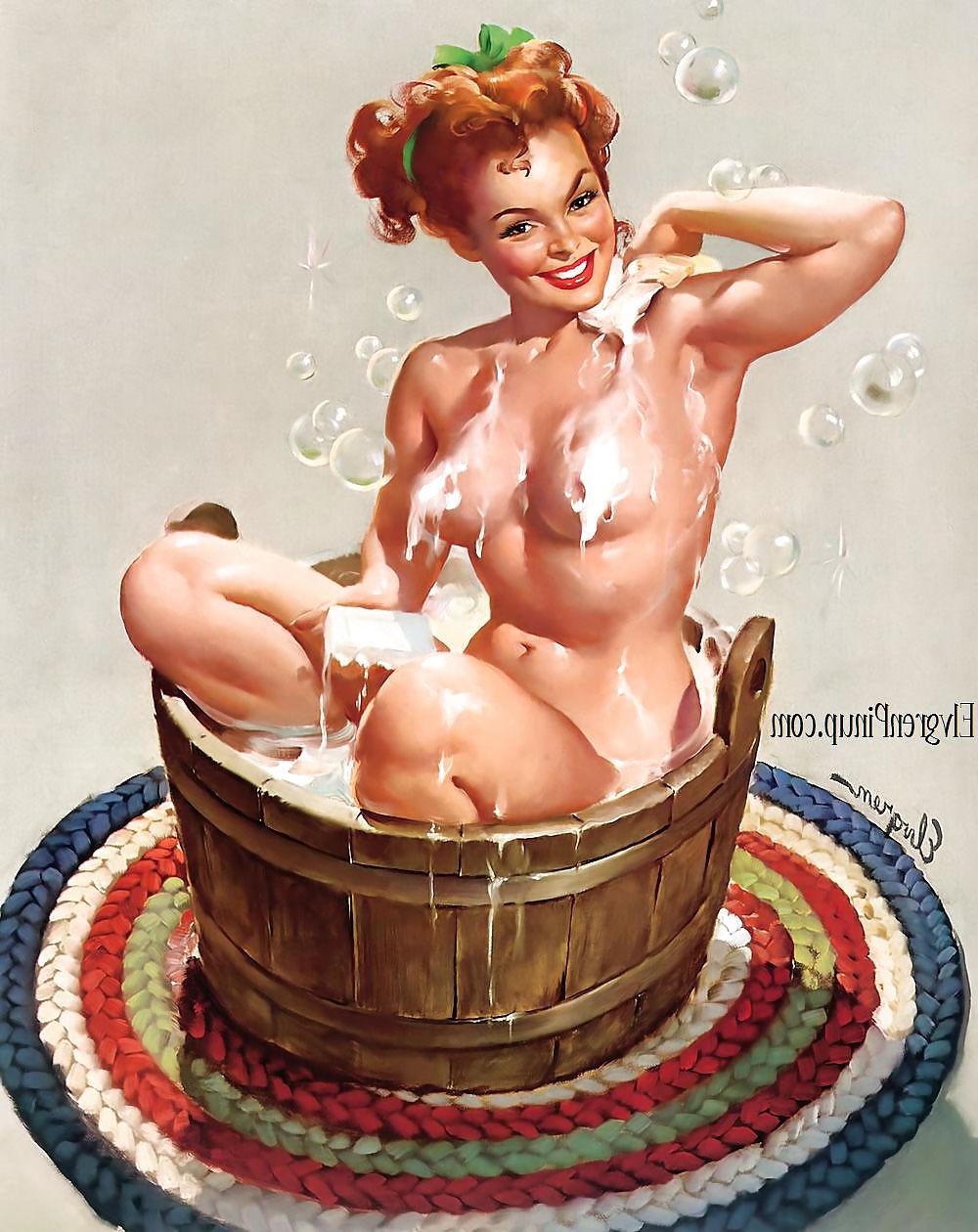 25P Vintage Pin Up Art