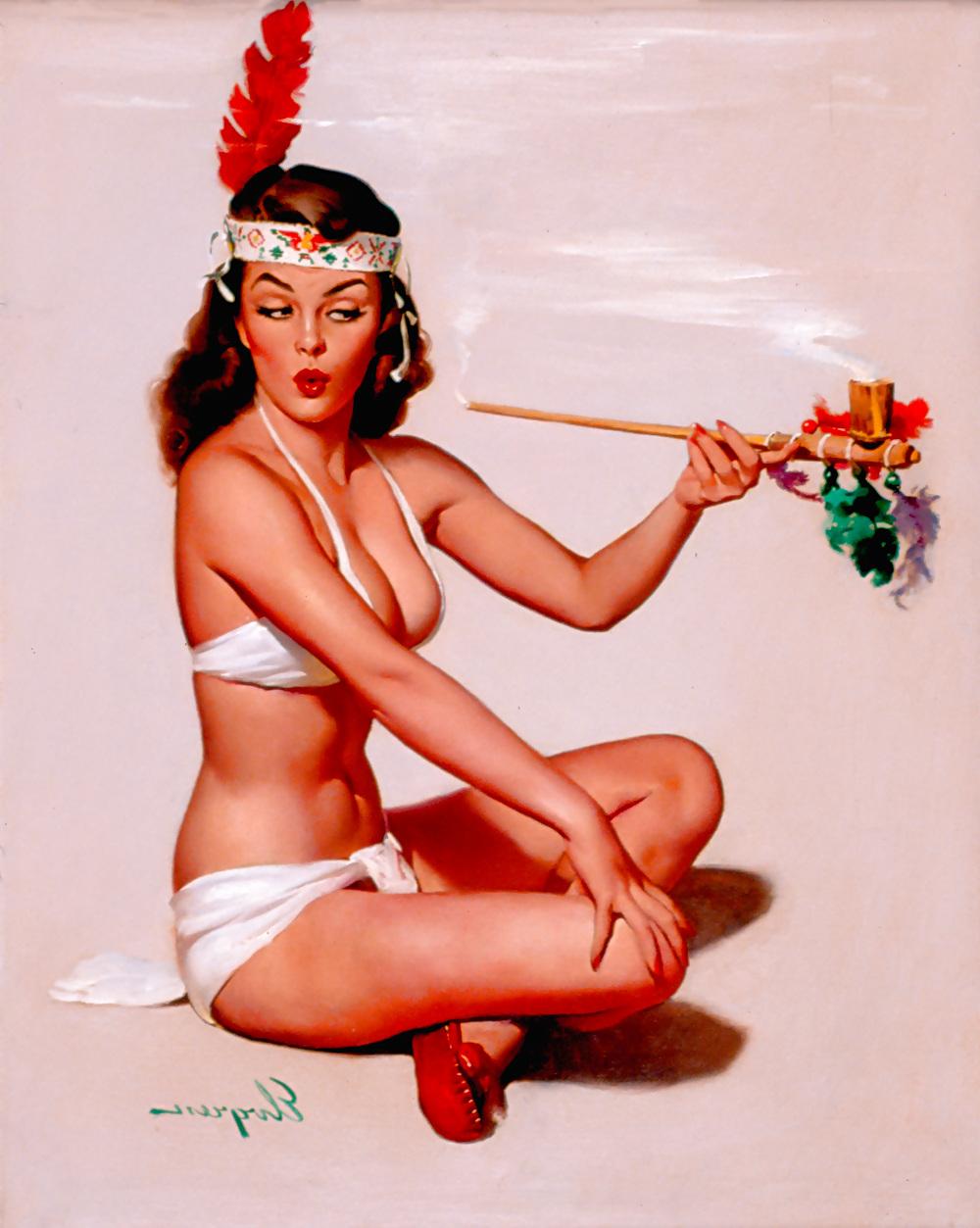25P Vintage Pin Up Art