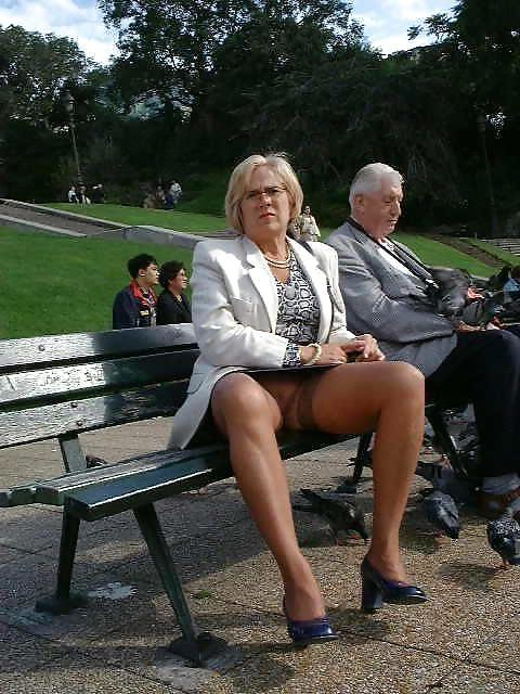 18P Matures spreading their legs in public - N. C. 