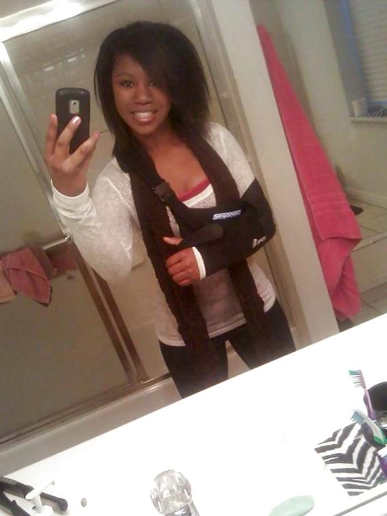 6P Cute Ebony teen
