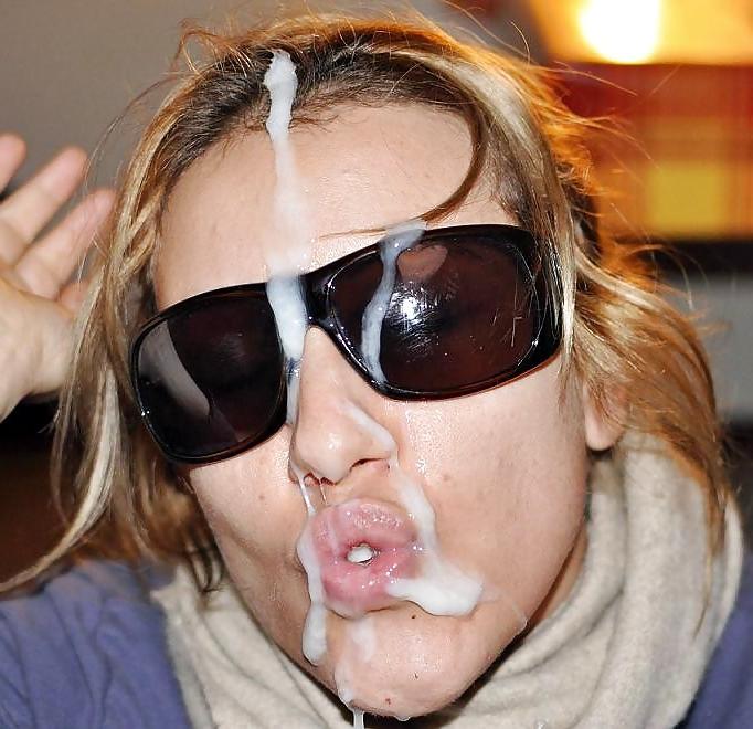 25P Cummed on amateurs glasses