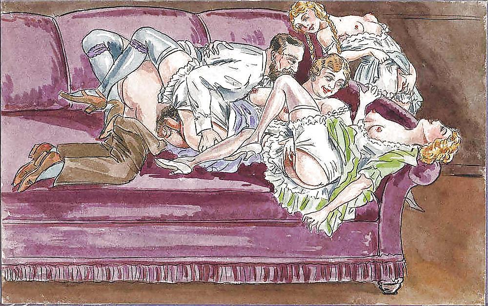 9P Them. Drawn Porn Art 17 - High Society Pleasures c. 1925