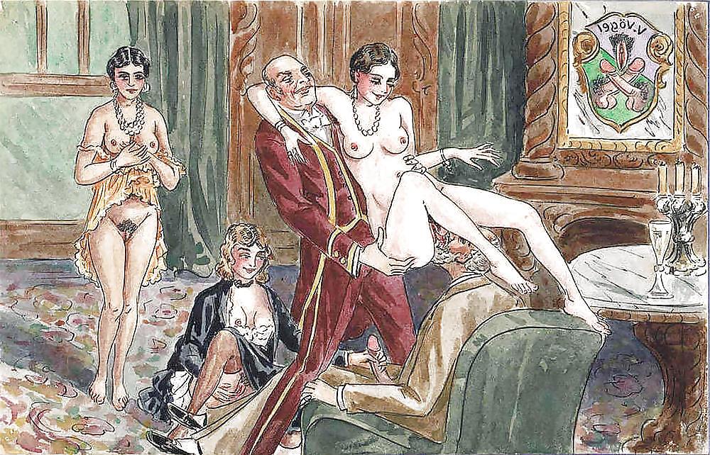 9P Them. Drawn Porn Art 17 - High Society Pleasures c. 1925