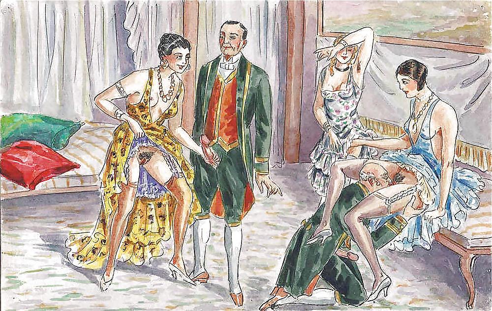9P Them. Drawn Porn Art 17 - High Society Pleasures c. 1925