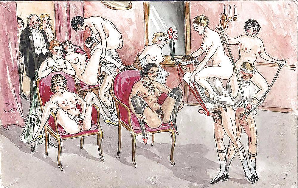 9P Them. Drawn Porn Art 17 - High Society Pleasures c. 1925