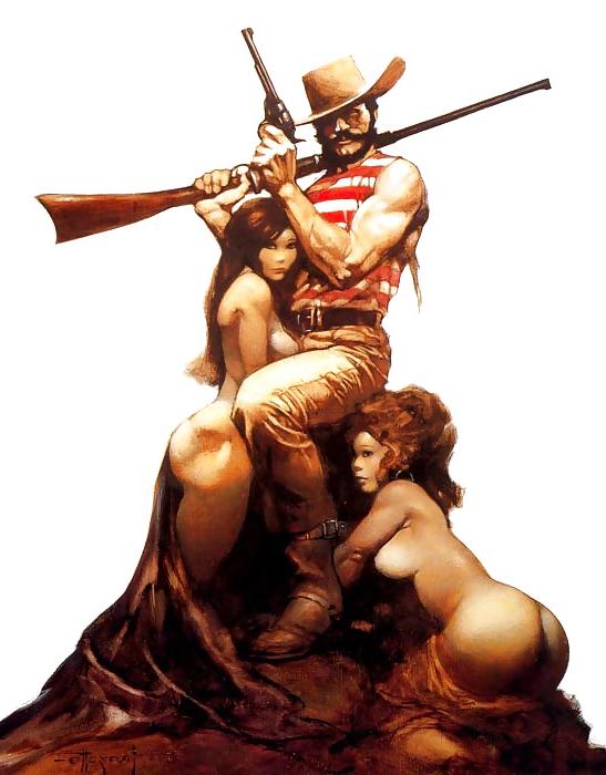 24P Erotic Fantasy Art 7 - Frank Frazetta