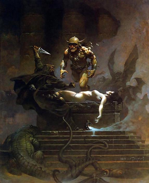 24P Erotic Fantasy Art 7 - Frank Frazetta