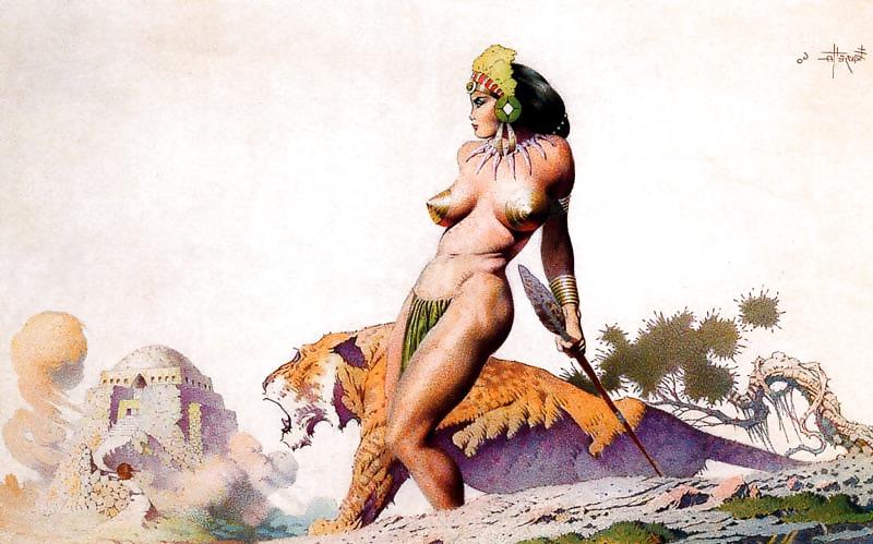 24P Erotic Fantasy Art 7 - Frank Frazetta