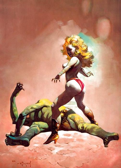 24P Erotic Fantasy Art 7 - Frank Frazetta