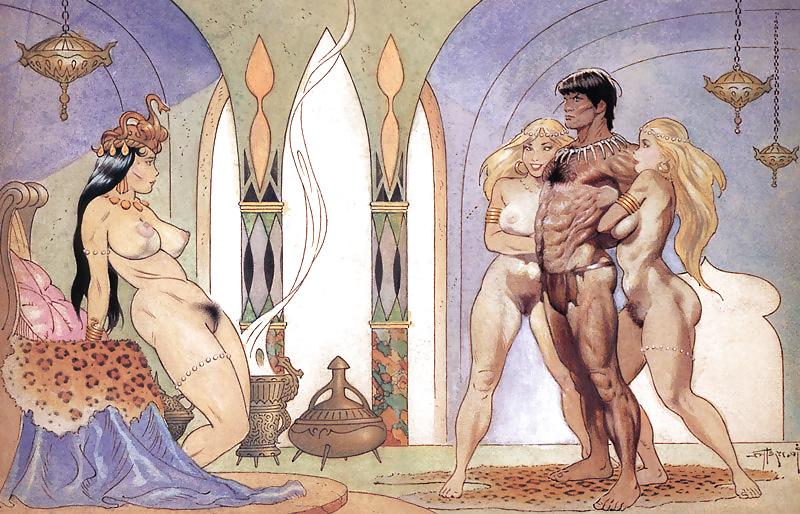 24P Erotic Fantasy Art 7 - Frank Frazetta