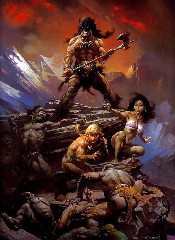 24P Erotic Fantasy Art 7 - Frank Frazetta