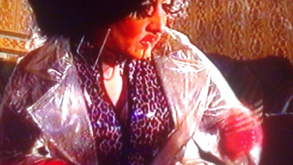 24P Clear PVC mac n leopard smoking wank