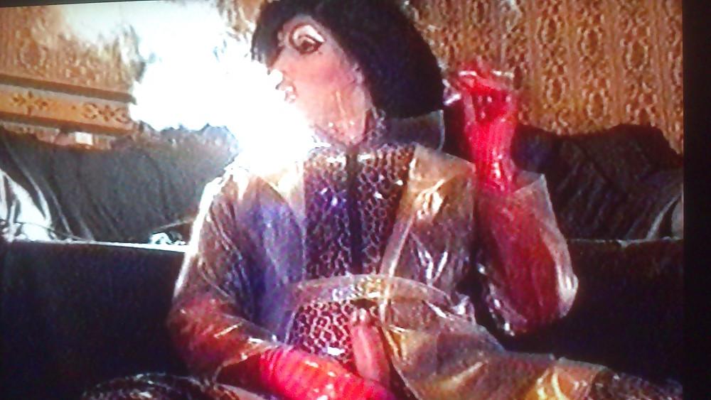 24P Clear PVC mac n leopard smoking wank
