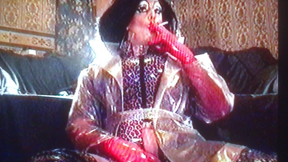 24P Clear PVC mac n leopard smoking wank