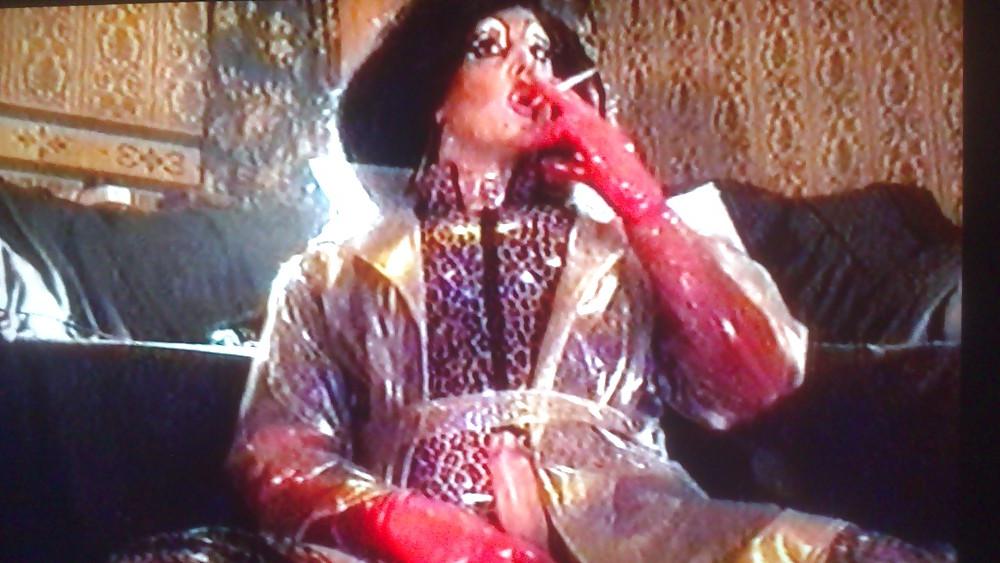 24P Clear PVC mac n leopard smoking wank