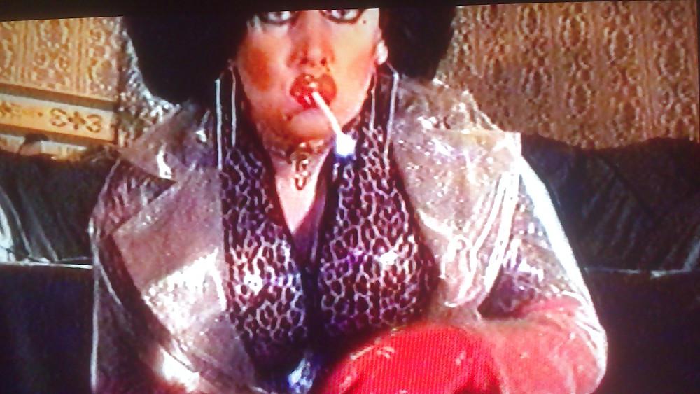 24P Clear PVC mac n leopard smoking wank