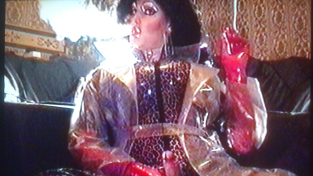 24P Clear PVC mac n leopard smoking wank