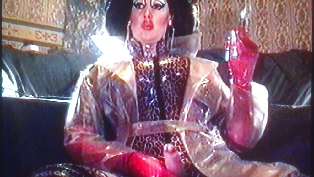24P Clear PVC mac n leopard smoking wank