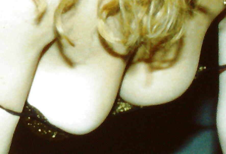 15P SAG - Young Bitch's Tits In Gold Spaghetti Straps Dress 07