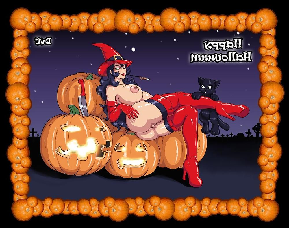 24P Sexy Halloween Cartoon Art