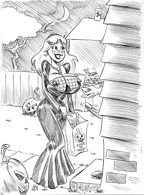 24P Sexy Halloween Cartoon Art