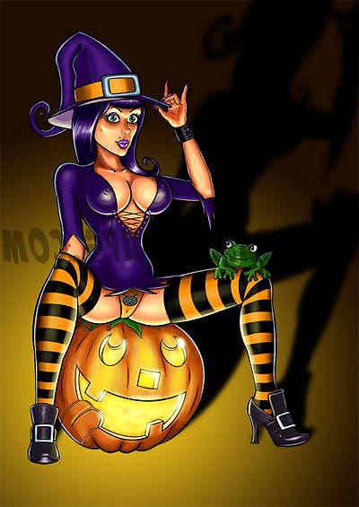 24P Sexy Halloween Cartoon Art