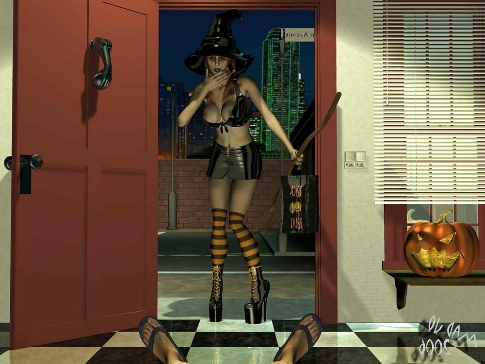 24P Sexy Halloween Cartoon Art