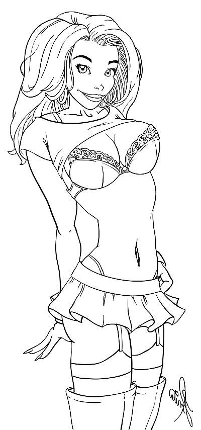 19P 3D -Cartoon-0033- JackAnita's Art-Nude gal. -5- no color