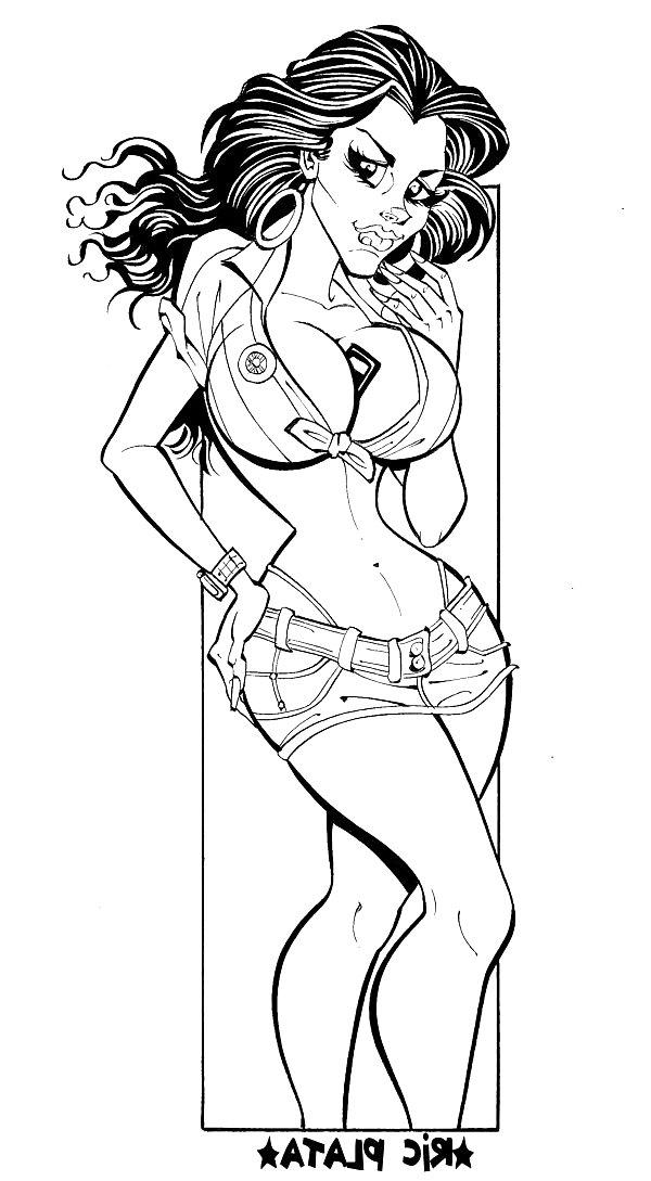 19P 3D -Cartoon-0033- JackAnita's Art-Nude gal. -5- no color