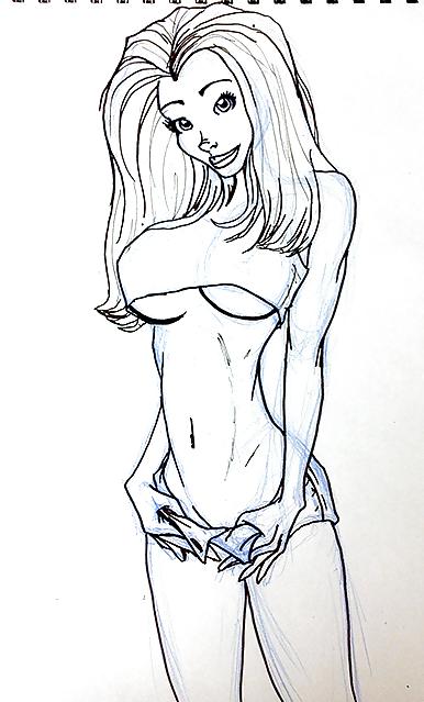 19P 3D -Cartoon-0033- JackAnita's Art-Nude gal. -5- no color