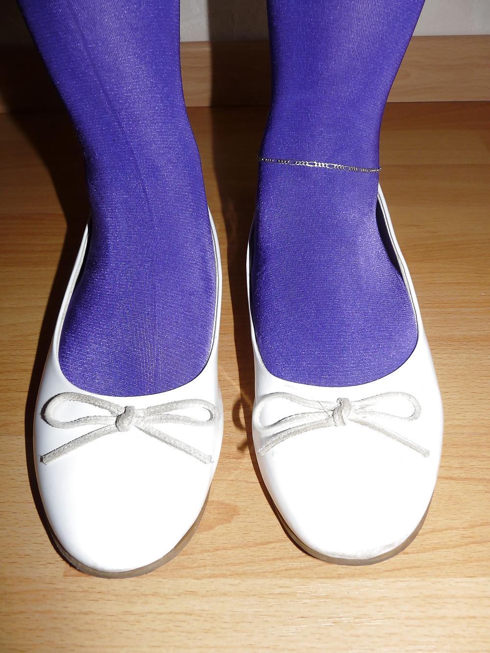 16P Wifes high heels shoes flats ballerinas feet 5