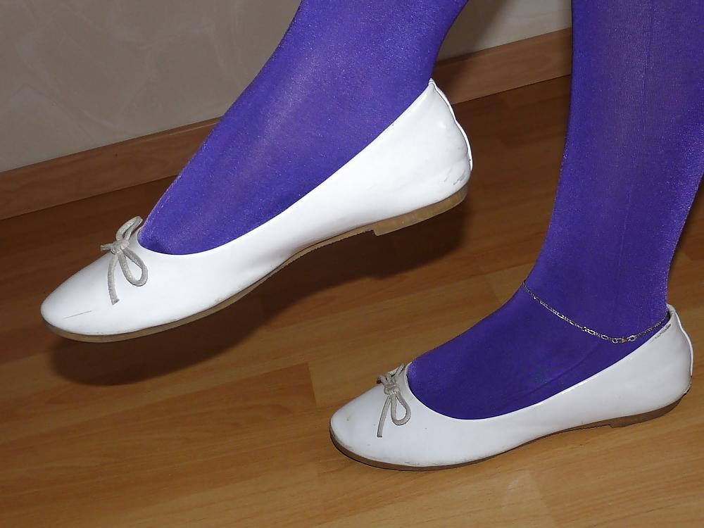 16P Wifes high heels shoes flats ballerinas feet 5