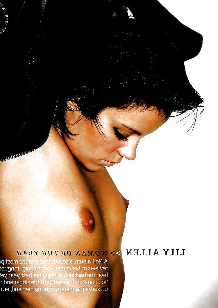 4P Lily Allen Posing Topless