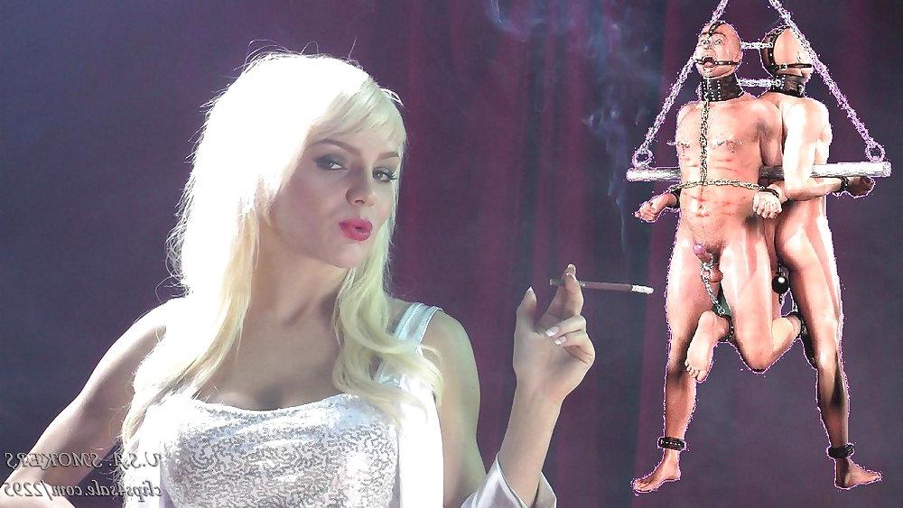 19P Slaves in Mistress' More 120's Cigarette Fetish Art