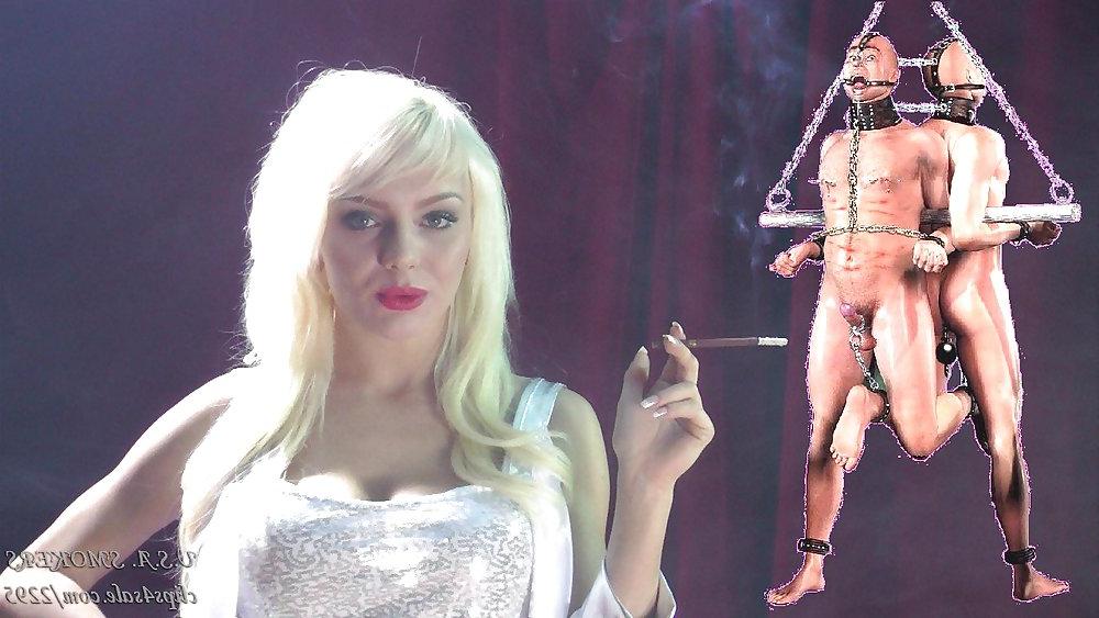19P Slaves in Mistress' More 120's Cigarette Fetish Art