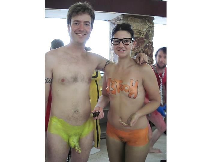 25P Nude Painted Ladies in Public Fetish Gallery 20
