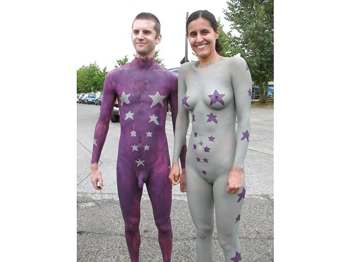 25P Nude Painted Ladies in Public Fetish Gallery 22