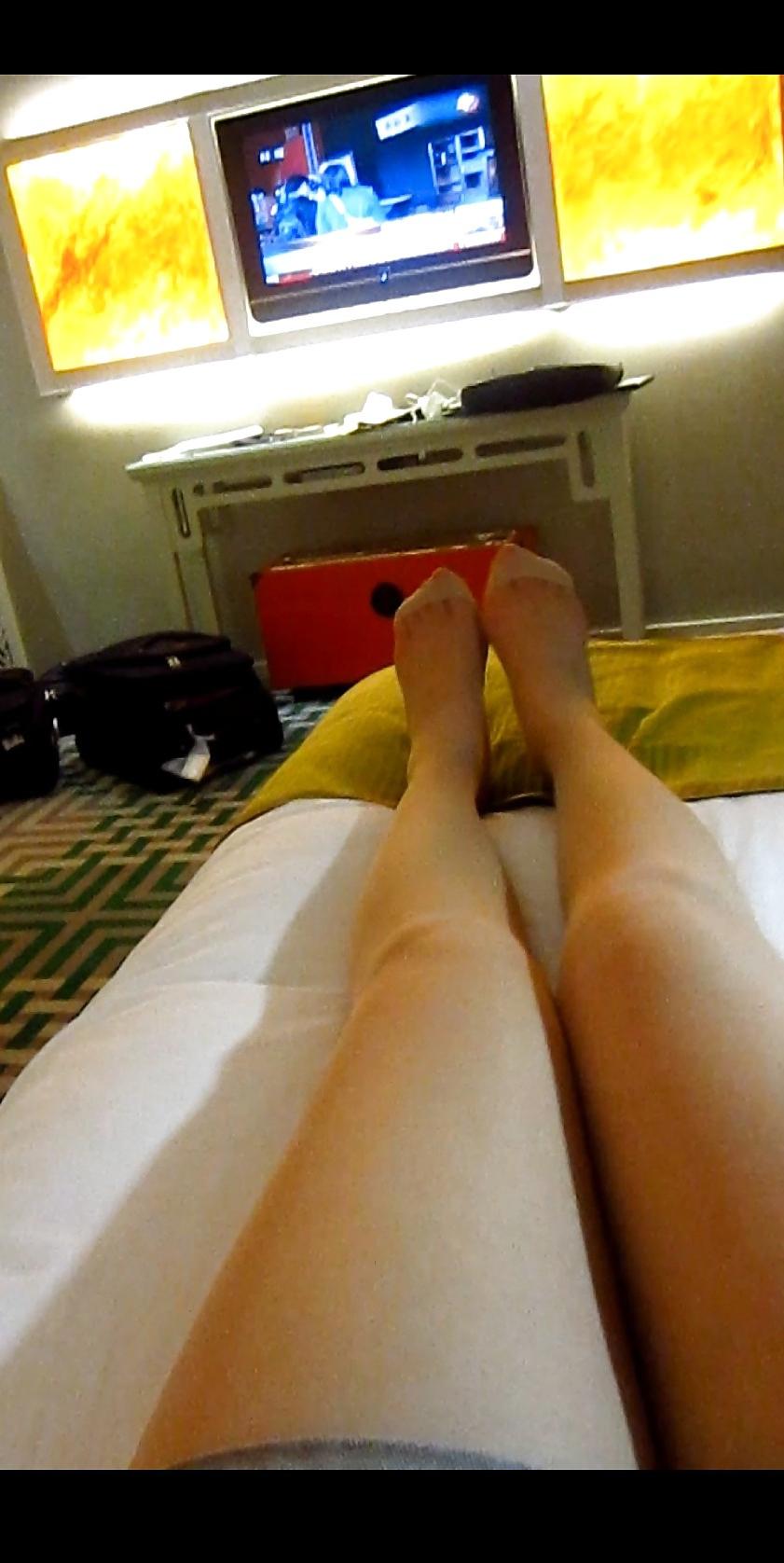 22P My asian GF's body, legs, feet + heels & stockings. (Fetish)