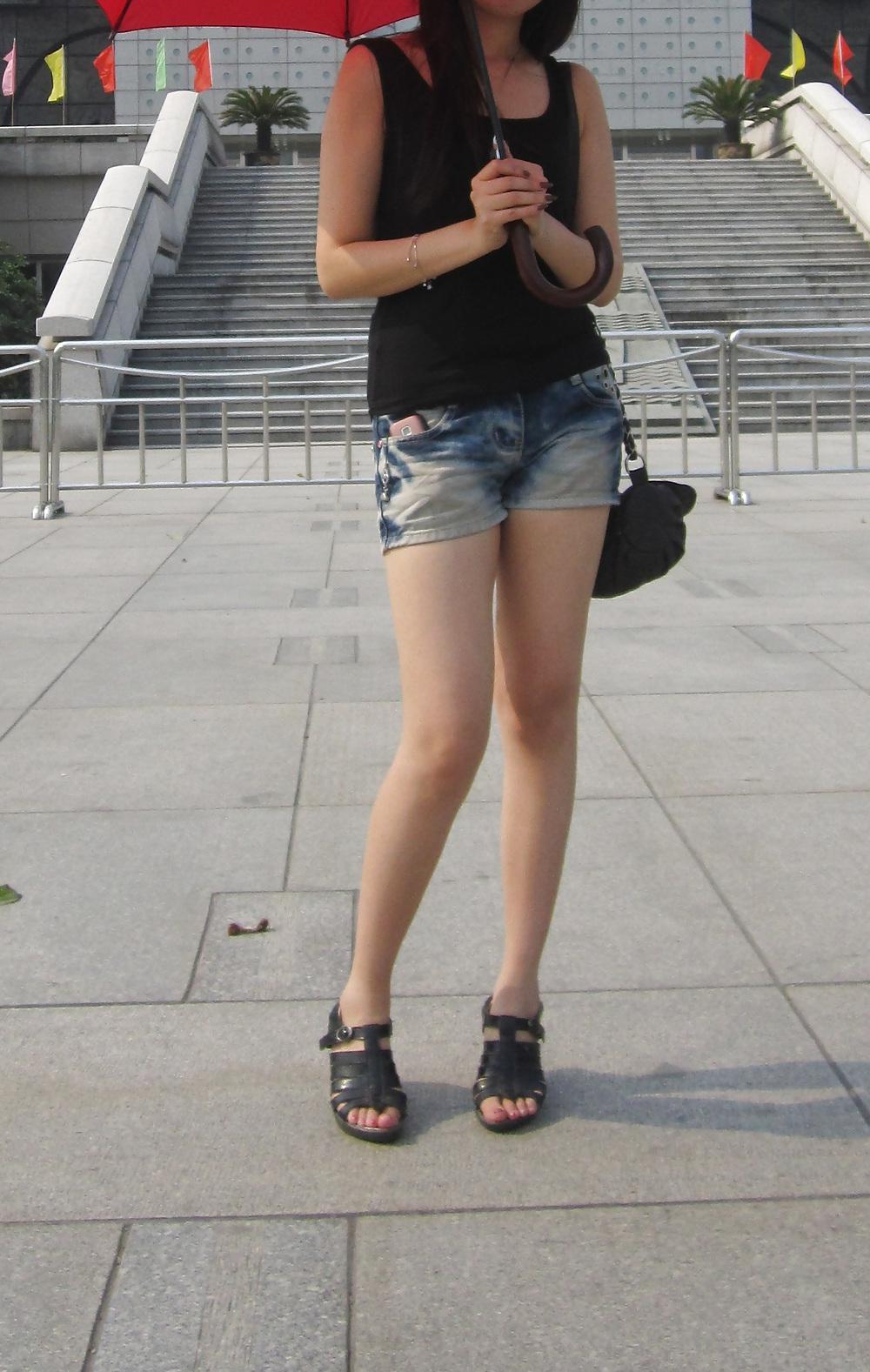 22P My asian GF's body, legs, feet + heels & stockings. (Fetish)
