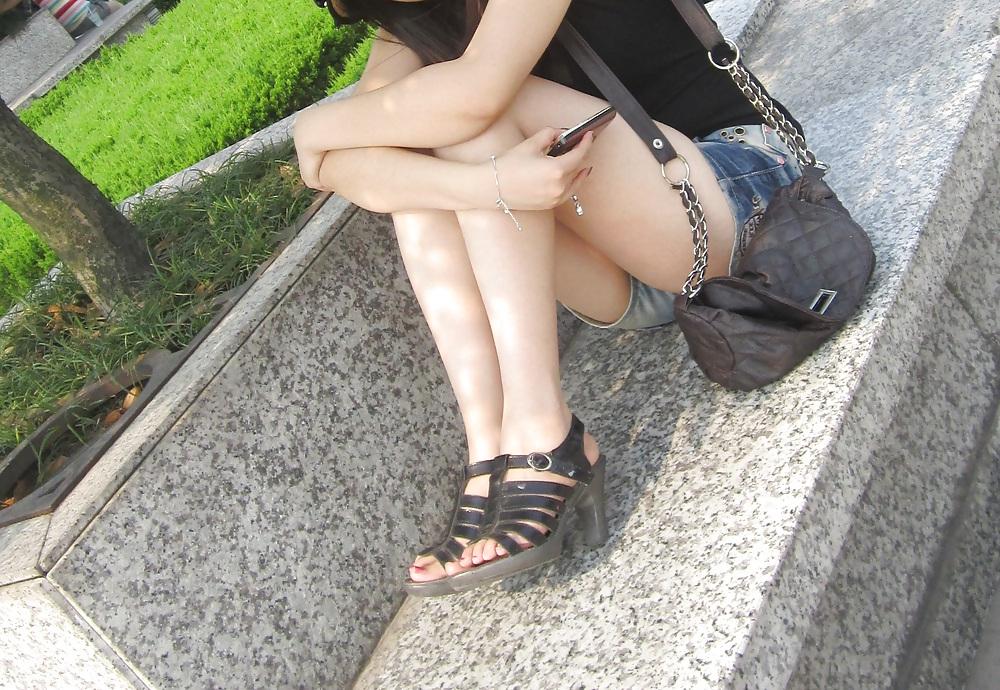 22P My asian GF's body, legs, feet + heels & stockings. (Fetish)